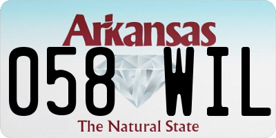 AR license plate 058WIL
