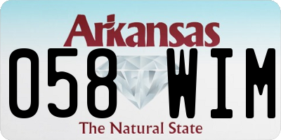 AR license plate 058WIM