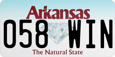 AR license plate 058WIN
