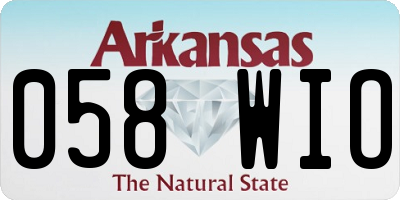 AR license plate 058WIO