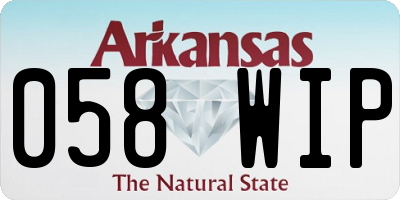 AR license plate 058WIP