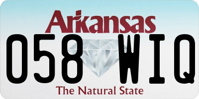 AR license plate 058WIQ
