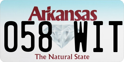AR license plate 058WIT