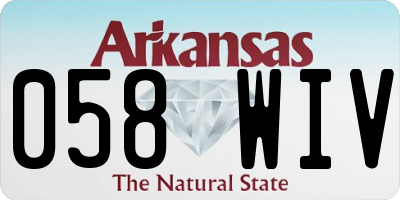 AR license plate 058WIV