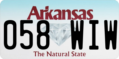 AR license plate 058WIW