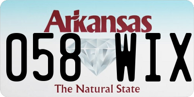 AR license plate 058WIX