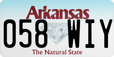 AR license plate 058WIY