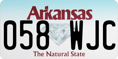 AR license plate 058WJC