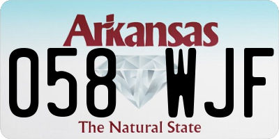 AR license plate 058WJF