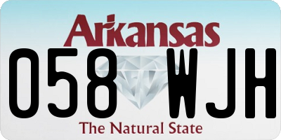 AR license plate 058WJH