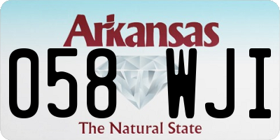 AR license plate 058WJI