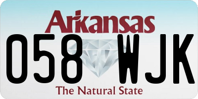AR license plate 058WJK