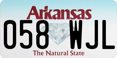 AR license plate 058WJL