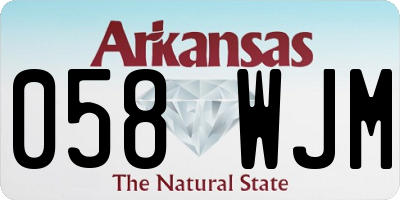 AR license plate 058WJM