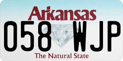 AR license plate 058WJP