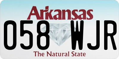 AR license plate 058WJR