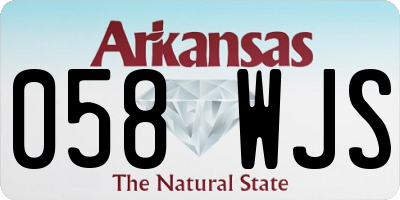 AR license plate 058WJS