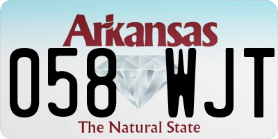 AR license plate 058WJT