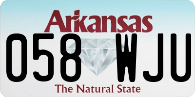 AR license plate 058WJU