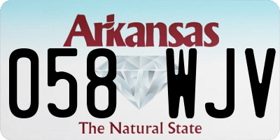 AR license plate 058WJV
