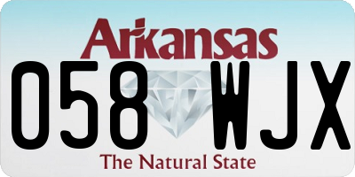 AR license plate 058WJX