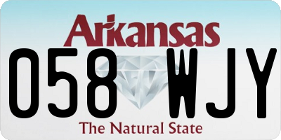 AR license plate 058WJY