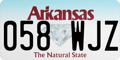 AR license plate 058WJZ
