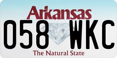 AR license plate 058WKC