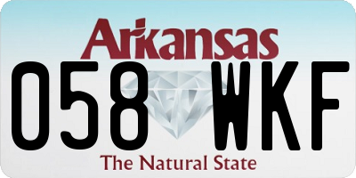 AR license plate 058WKF