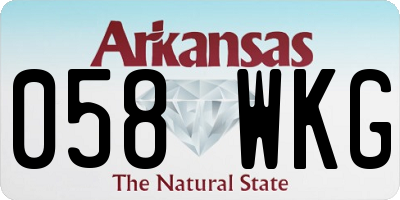 AR license plate 058WKG