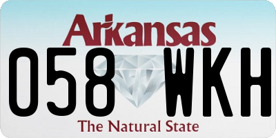 AR license plate 058WKH