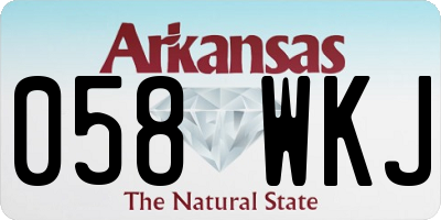 AR license plate 058WKJ