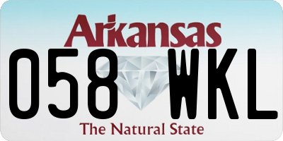 AR license plate 058WKL