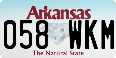 AR license plate 058WKM