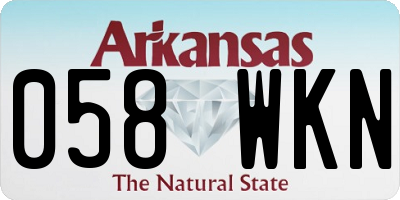 AR license plate 058WKN