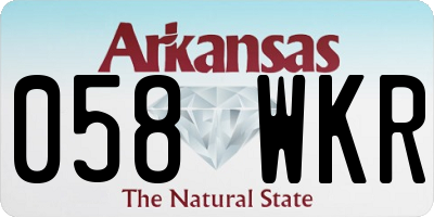 AR license plate 058WKR