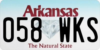 AR license plate 058WKS