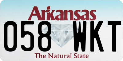AR license plate 058WKT