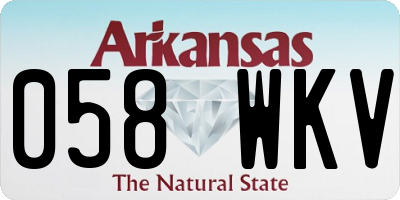AR license plate 058WKV