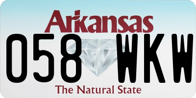 AR license plate 058WKW