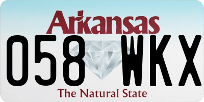 AR license plate 058WKX