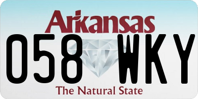 AR license plate 058WKY