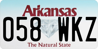 AR license plate 058WKZ