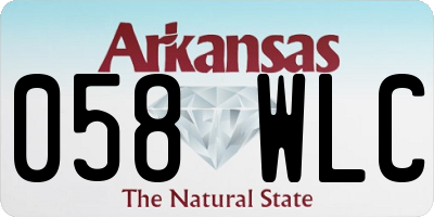 AR license plate 058WLC