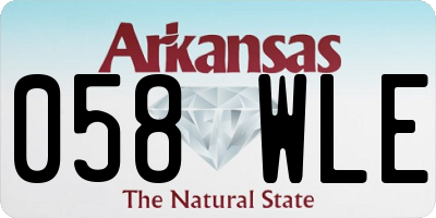AR license plate 058WLE