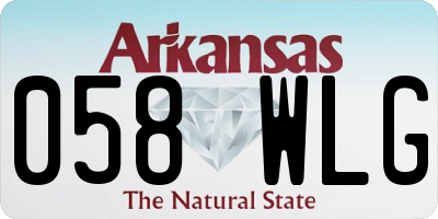 AR license plate 058WLG