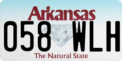 AR license plate 058WLH
