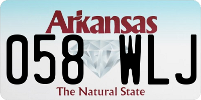 AR license plate 058WLJ