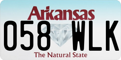 AR license plate 058WLK