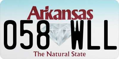 AR license plate 058WLL